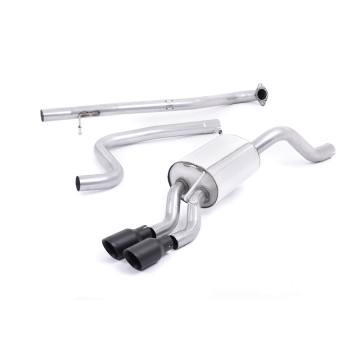 Ford Fiesta MK7/7.5 Ecoboost 1.0T - Non-Resonated (Louder) Cat-Back Exhaust System with Cerakote Black Tips
