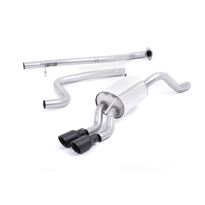 Ford Fiesta MK7/7.5 Ecoboost 1.0T - Non-Resonated (Louder) Cat-Back Exhaust System with Cerakote Black Tips