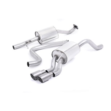Ford Fiesta MK7/7.5 Ecoboost 1.0T - Resonated (Quieter) Cat-Back Exhaust System with Titanium Tips