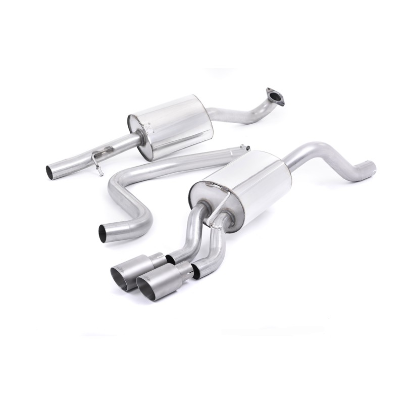 Ford Fiesta MK7/7.5 Ecoboost 1.0T - Resonated (Quieter) Cat-Back Exhaust System with Titanium Tips
