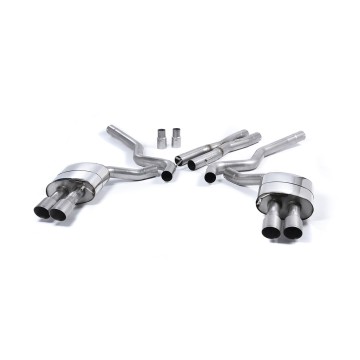 Ford Mustang 5.0 V8 GT (Fastback) - Non-Resonated (Louder) Cat-Back Exhaust System with Quad Titanium GT-90 Tips (For Roush Valance)