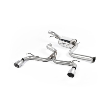 Ford Focus MK2 ST 225 - Non-Resonated (Louder) Cat-Back Race Exhaust System with Titanium GT-100 Trims
