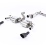 Ford Focus MK2 RS - Resonated (Quieter) Cat-Back Exhaust System with Cerakote Black Trims