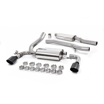 Ford Focus MK3 RS - Resonated (Quieter) Cat-Back Exhaust System with Cerakote Black GT-115 Trims