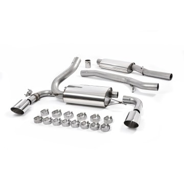 Ford Focus MK3 RS - Resonated (Quieter) Cat-Back Exhaust System with Polished GT-115 Trims
