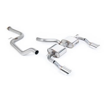 Ford Focus MK2 RS - Non Resonated (Louder) Race Cat-Back Exhaust System with DTM Polished Trims