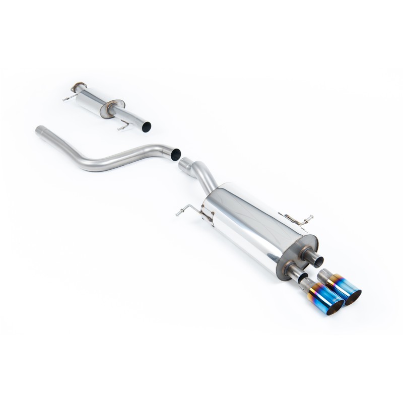 Ford Fiesta MK7/7.5 ST 1.6 - Resonated (Quieter) Cat-Back Exhaust System with Burnt Titanium Tips
