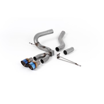 Ford Focus MK3 ST Diesel - Cat-Back Exhaust System with Burnt Titanium GT-100 Trims