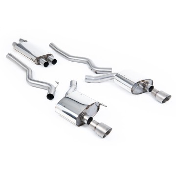 Ford Mustang 2.3 (S550 Fastback) - Resonated (Quieter) Cat-Back Exhaust System with GT-100 Titanium Trims