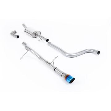 Ford Fiesta MK8 1.0T ST Line (Non GPF Models) - Non-Resonated (Louder) Cat-Back Exhaust System with GT-90 Burnt Titanium Trim