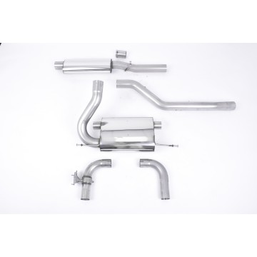 Ford Focus MK3 RS - Resonated (Quieter) Cat-Back Exhaust System with Carbon Jet-115 Trims