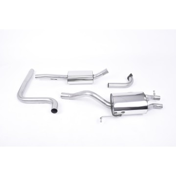 Ford Fiesta MK7/7.5 Ecoboost 1.0T - Resonated (Quieter) Cat-Back Exhaust System with Carbon Fibre Jet-80 Trims