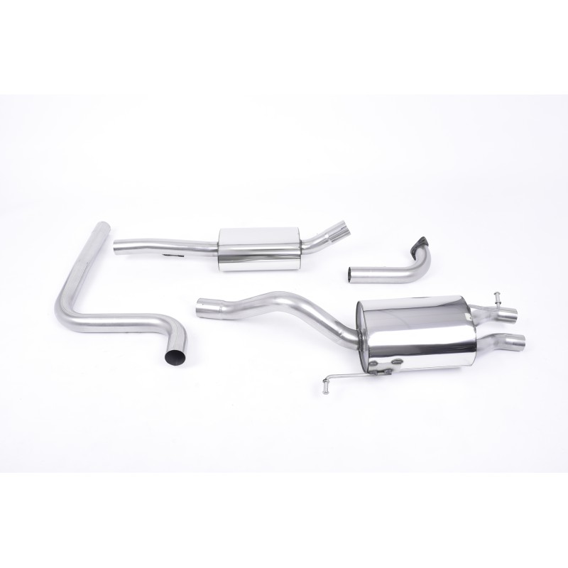 Ford Fiesta MK7/7.5 Ecoboost 1.0T - Resonated (Quieter) Cat-Back Exhaust System with Carbon Fibre Jet-80 Trims