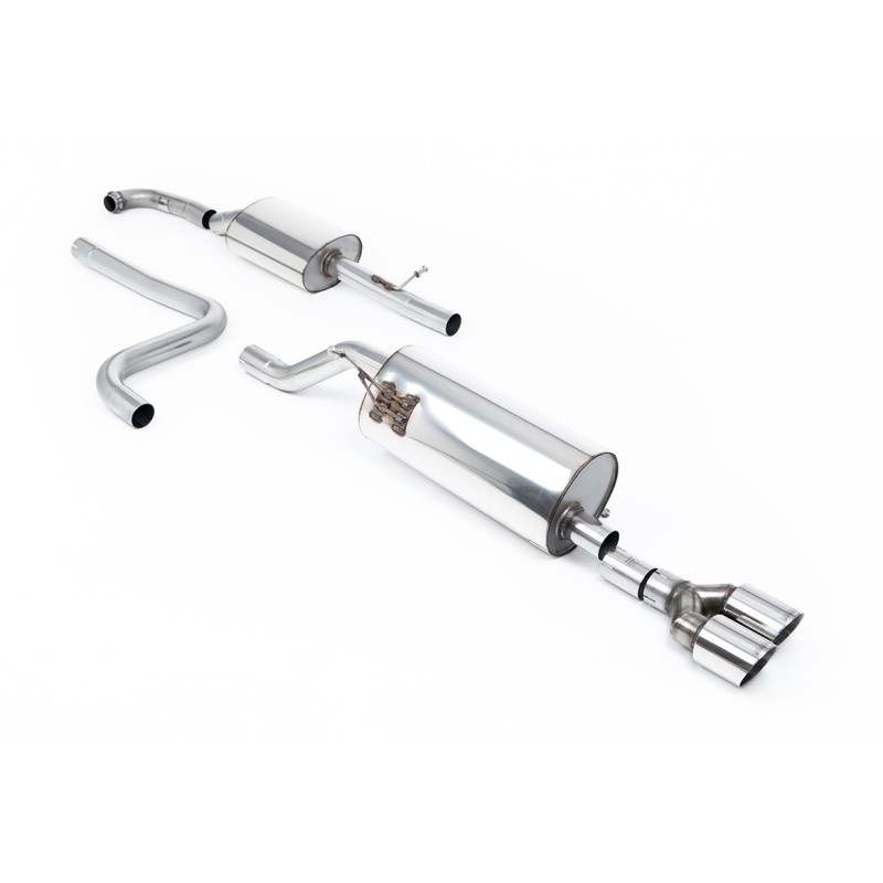 Ford Fiesta MK8 1.0T ST Line (Non GPF Models) - Resonated (Quieter) Cat-Back Exhaust System with Twin GT-90 Polished Trims