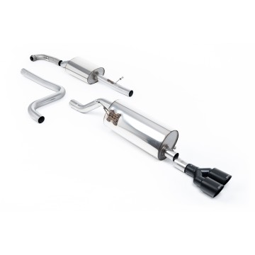Ford Fiesta MK8 1.0T ST Line (Non GPF Models) - Resonated (Quieter) Cat-Back Exhaust System with Twin GT-90 Cerakote Black Trims