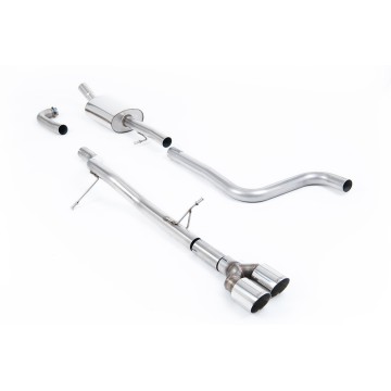 Ford Fiesta MK8 1.0T ST Line (Non GPF Models) - Non-Resonated (Louder) Cat-Back Exhaust System with Twin GT-90 Polished Trims