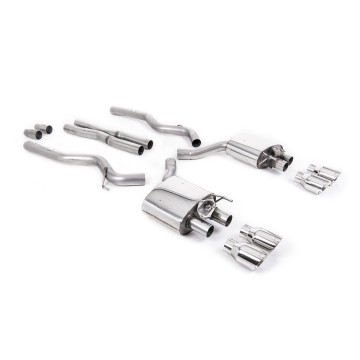 Ford Mustang 5.0 V8 GT (Fastback - Facelift) - Cat-Back Exhaust System with Polished GT-100 Trims