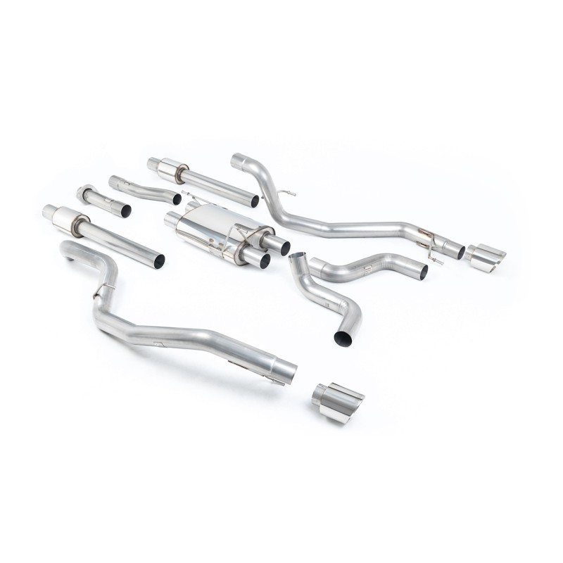 Ford F150 Raptor V6 Supercab (Gen 2) - Cat-Back Exhaust System with GT-115 Polished Trims