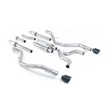 Ford F150 Raptor V6 Supercab (Gen 2) - Cat-Back Exhaust System with GT-115 Cerakote Black Trims