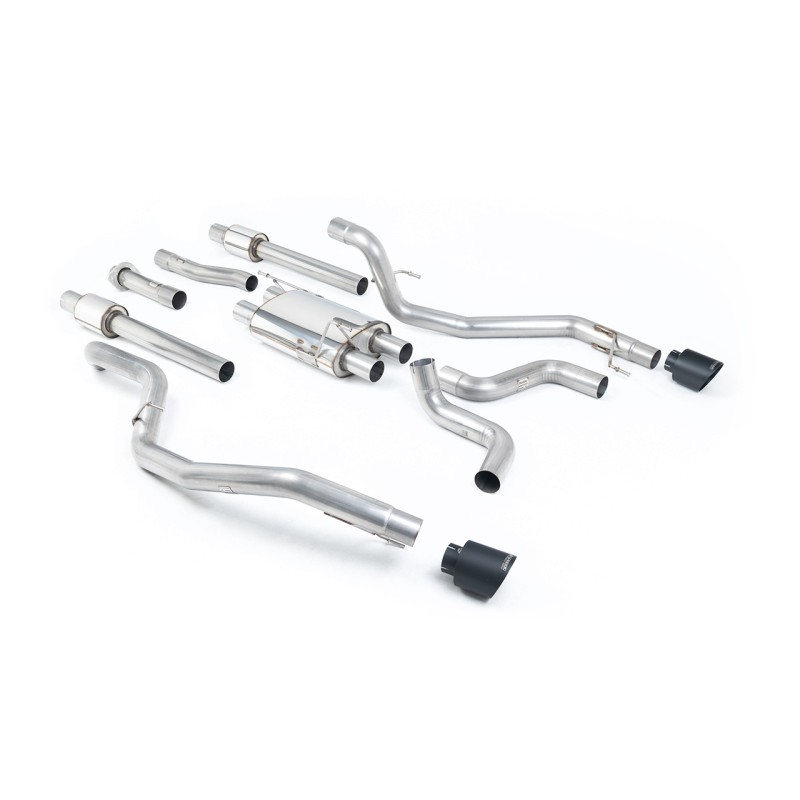 Ford F150 Raptor V6 Supercab (Gen 2) - Cat-Back Exhaust System with GT-115 Cerakote Black Trims