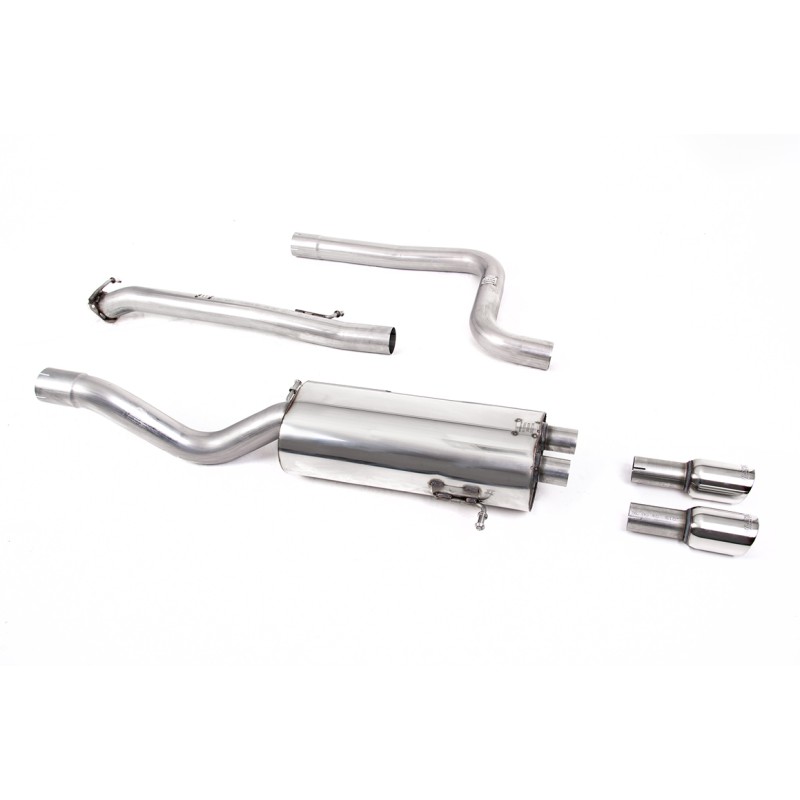 Ford Fiesta MK7 ST 1.6 - Non-Resonated (Louder) Cat-Back Exhaust System with with GT-80 Polished Trims
