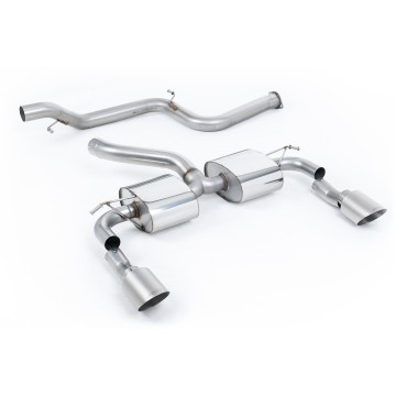 Ford Focus MK2 RS - Non-Resonated (Louder) Cat-Back Exhaust System with Titanium GT-115 Trims