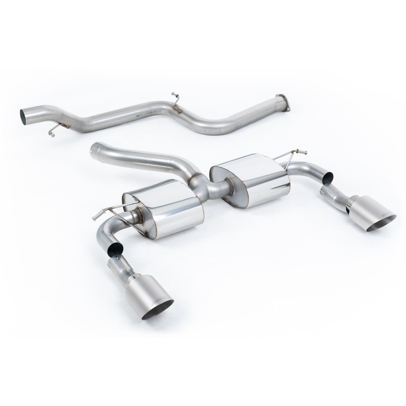 Ford Focus MK2 RS - Non-Resonated (Louder) Cat-Back Exhaust System with Titanium GT-115 Trims