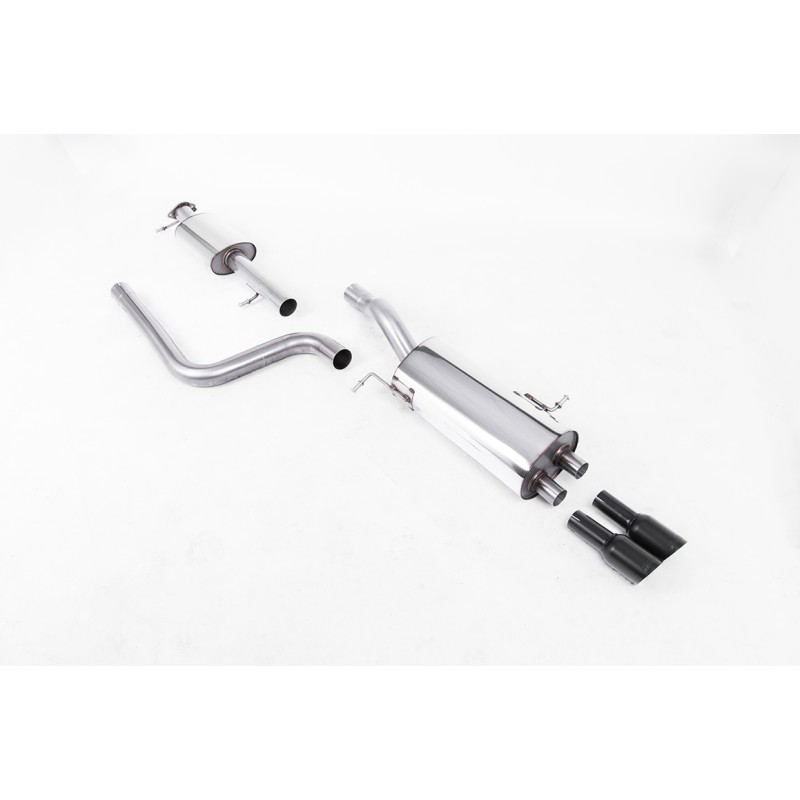 Ford Fiesta MK7 ST 1.6 - Resonated (quieter) Cat Back Exhaust System with GT-80 Black Tips