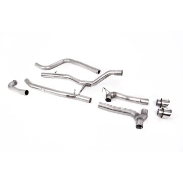 Ford Fiesta MK8 1.0T ST Line (Non GPF Models) Dual Outlets - Non Resonated (Louder) Dual Outlet Exhaust System with Polished GT-100 Trim (Requires Maxton Diffuser)