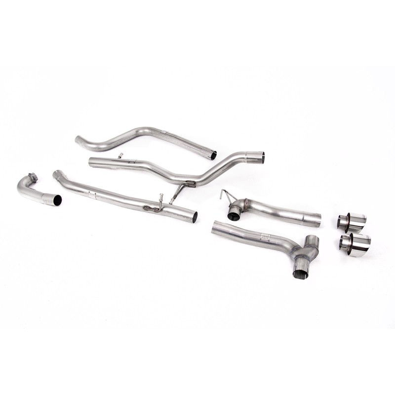 Ford Fiesta MK8 1.0T ST Line (Non GPF Models) Dual Outlets - Non Resonated (Louder) Dual Outlet Exhaust System with Polished GT-100 Trim (Requires Maxton Diffuser)
