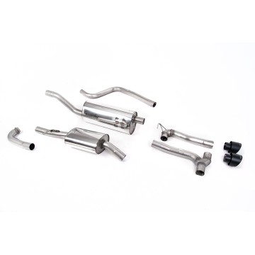 Ford Fiesta MK8 1.0T ST Line (Non GPF Models) Dual Outlets - Resonated (Quieter) Dual Outlet Exhaust System with Cerakote Black GT-100 Trims (Requires Maxton Diffuser)