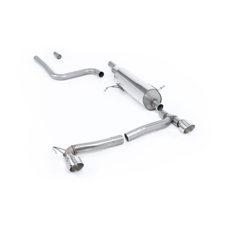 Ford Fiesta MK8 1.0T ST Line (Dual Outlets) - GPF/OPF Back Resonated with Polished GT-100 Trims (Requires Diffuser)