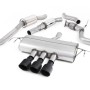 Honda Civic FK8 Type R - Resonated Cat-Back Exhaust System with 3 x Cerakote Black GT-100 Trims