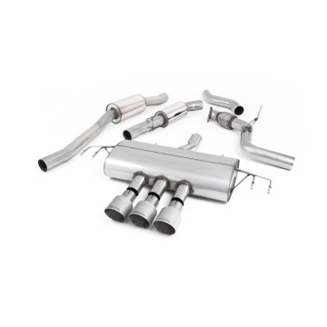 Honda Civic FK8 Type R - Resonated Cat-Back Exhaust System with 3 x Titanium GT-100 Trims