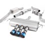 Honda Civic FK8 Type R - Resonated Cat-Back Exhaust System with 3 x Burnt Titanium GT-100 Trims