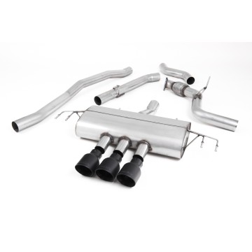 Honda Civic FK8 Type R - Non-Resonated (Louder) Cat-Back Exhaust System with 3 x Cerakote Black GT-100 Trims