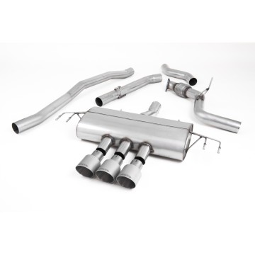 Honda Civic FK8 Type R - Non-Resonated (Louder) Cat-Back Exhaust System with 3 x Titanium GT-100 Trims