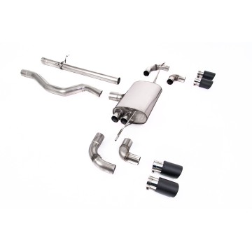 Land Rover Defender 110 3.0 I6 P400 - OPF/GPF Back System Non Resonated (Louder) with Jet-90 Carbon Trims