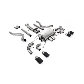 Land Rover Defender 110 5.0 V8 (GPF Models) - Resonated (Quieter) GPF/OPF Back Valved System with Quad JET-90 Carbon Trims
