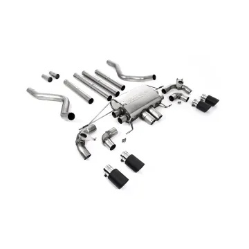 Land Rover Defender 110 5.0 V8 (GPF Models) - Non Resonated (Louder) GPF/OPF Back Valved System with Quad JET-90 Carbon Trims