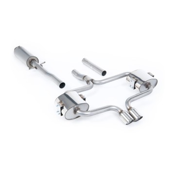 Mini Cooper S R52 - Resonated (Quieter) Cat-Back Exhaust System with Polished Trims