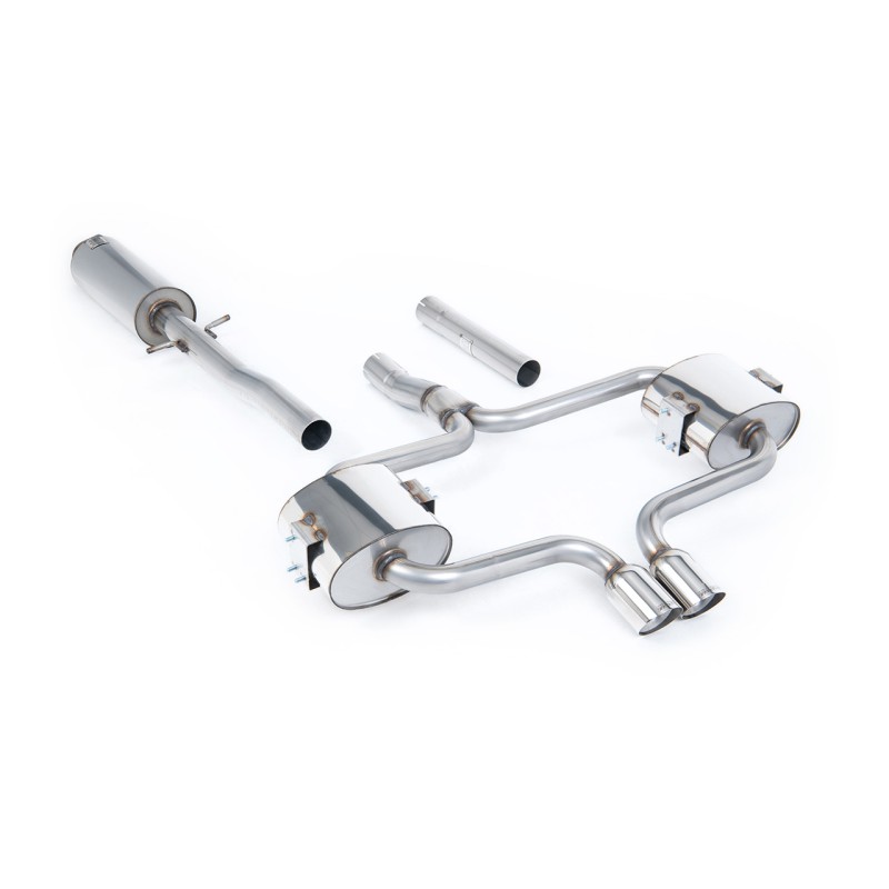Mini Cooper S R52 - Resonated (Quieter) Cat-Back Exhaust System with Polished Trims