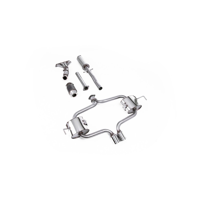 Mini Cooper S R53 - Full Resonated (Quieter) Exhaust System with Hi-Flow Sports Catalyst & Polished Trims