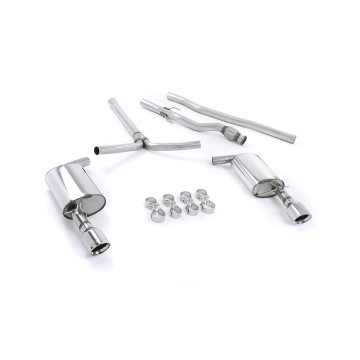 Mini Cooper S R55 Clubman - Non-Resonated (Louder) Cat-Back Exhaust System with Polished Dual JET Trims