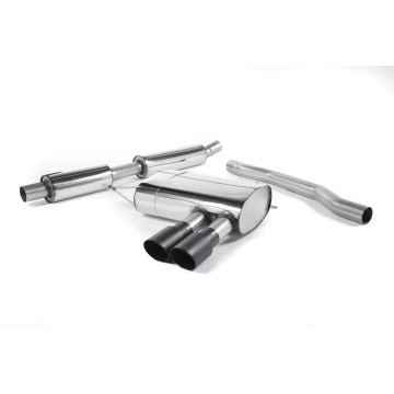 Mini Cooper S F56 - Resonated (Quieter) Cat-Back Exhaust System with Cerakote Black Tips