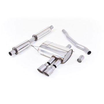 Mini Cooper S F56 - Resonated (Quieter) Cat-Back Exhaust System with Titanium Tips