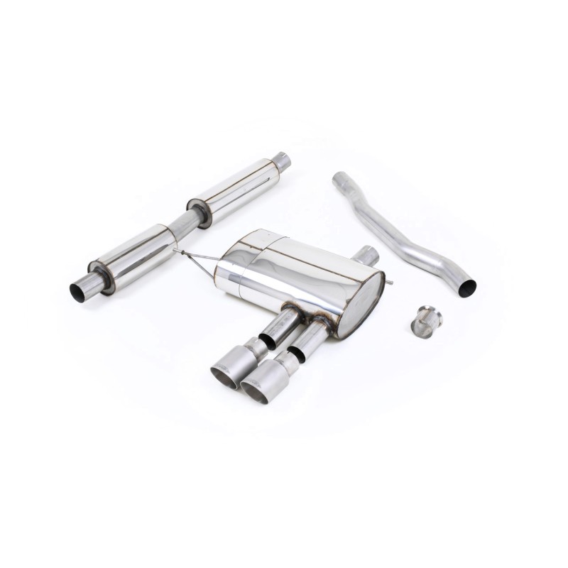 Mini Cooper S F56 - Resonated (Quieter) Cat-Back Exhaust System with Titanium Tips