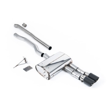 Mini Cooper S F55 (LCI Only) - GPF Bypass - Non Resonated (Louder) Cat-Back Exhaust System with Carbon JET-90 Trims