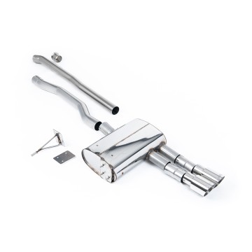 Mini Cooper S F55 (LCI Only) - GPF Bypass - Non Resonated (Louder) Cat-Back Exhaust System with Polished GT-90 Trims