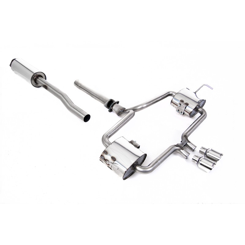 Mini Cooper S R53 - Resonated (Quieter) Cat Back Exhaust System with Polished Trims